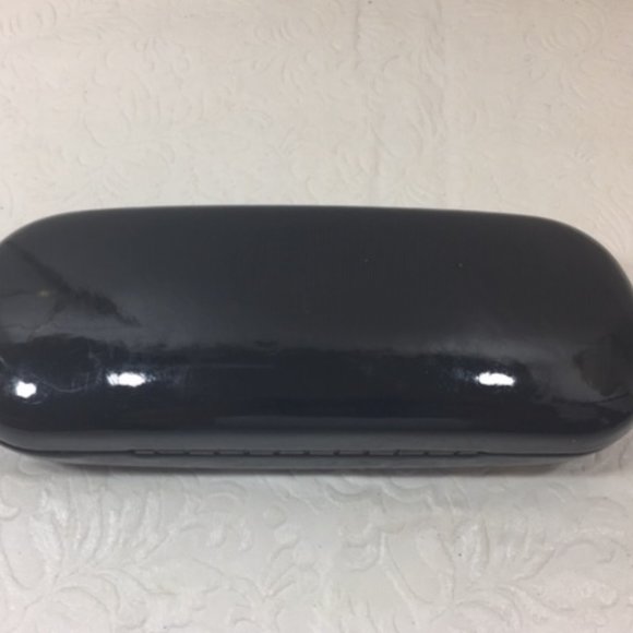 Hand Painted Leopard Floral Design 👓Eyeglasses👓 Hard Case Black Shiny - Picture 4 of 5